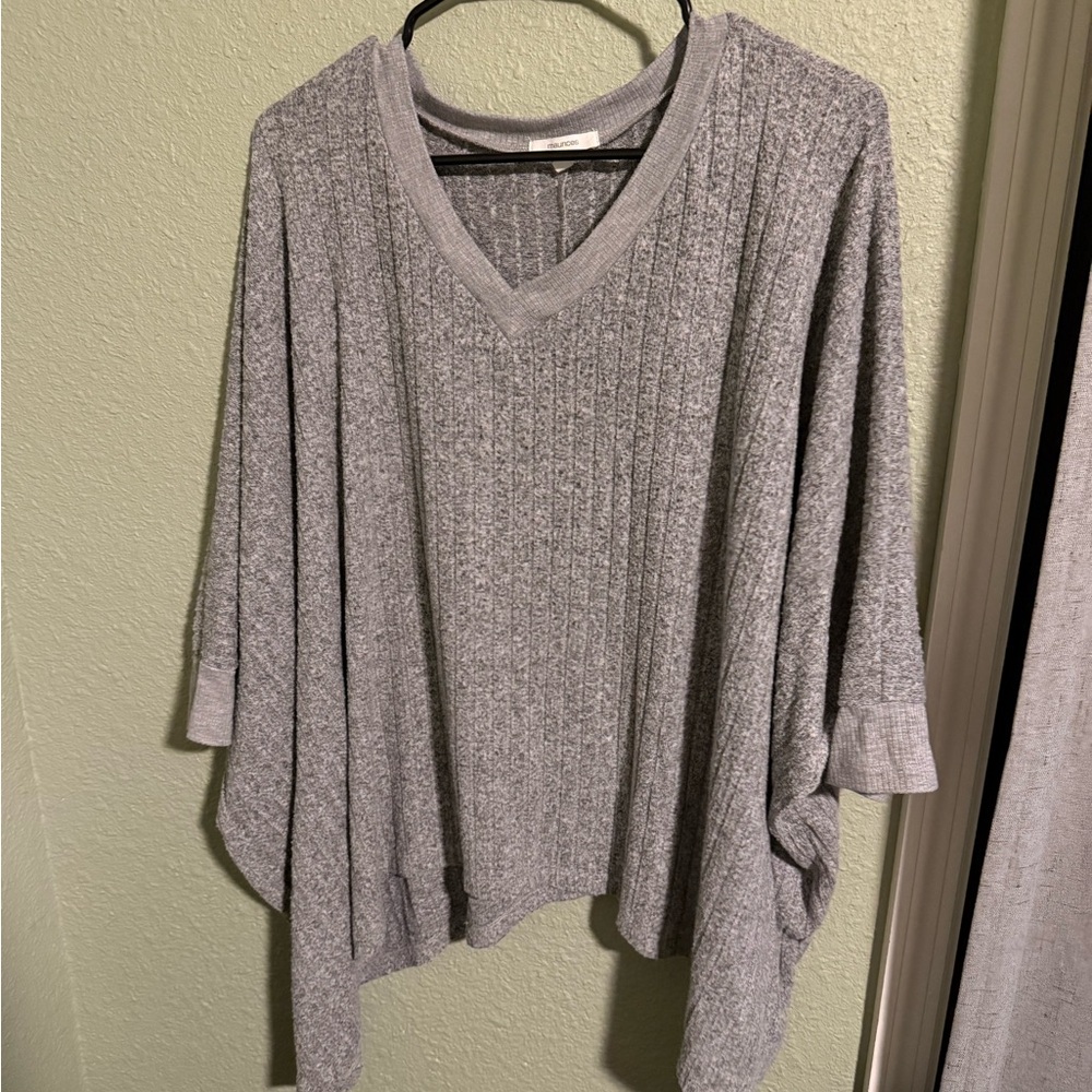 Maurices Heather Gray V-Neck Sweater